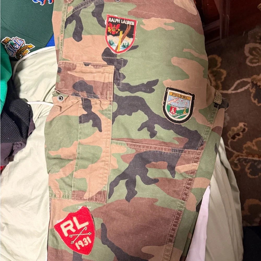 Polo Ralph Lauren Camouflage Men Cargo with PATCHWORK - Picture 2 of 7